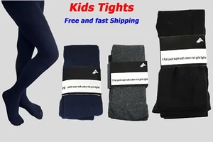 Girls Cotton Fitted Rich School Tights  Winter Warm Tights Thick Age (3-16)Years - Picture 1 of 5