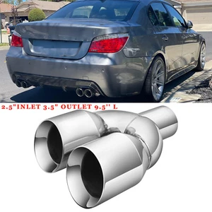 Punta de escape diésel para 5 Series E60 E61 F10 2,5" Entrada 2x3,5" Salida 9,5" Longitud - Imagen 1 de 16