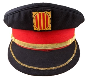 Vintage Spanish Police Force Service Hat Catalina Barcelona Mossos D'Esquadra - Picture 1 of 8
