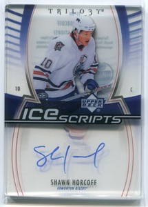 2006-07 Upper Deck Trilogy Ice Scripts SH Shawn Horcoff Auto