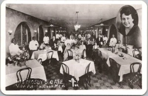 CIUDAD ACUNA, Coahuila Mexico Real Photo RPPC Postcard "MRS. CROSBY'S CAFE" - Bild 1 von 2