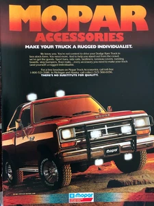1987 Vintage Dodge truck mopar accessories original color ad - Picture 1 of 2