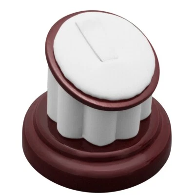 Red Rosewood Jewelry Ring Display Stand, 2" Tall - Image 1 of 4