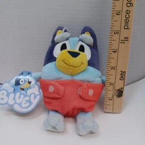 Baby Bluey with Diaper Bluey Friends Stuffed Animal 7" Moose Group 2023 New - Picture 1 of 4