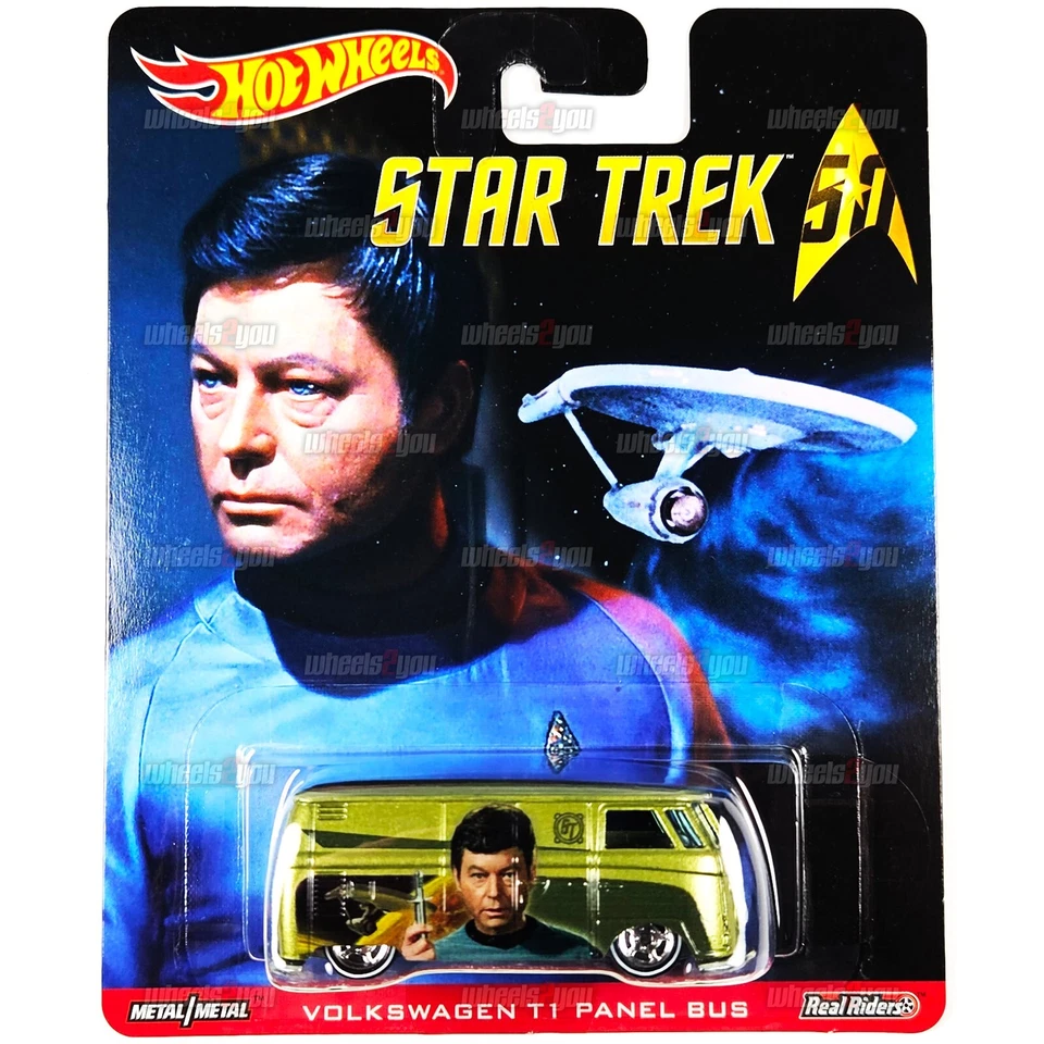 Hot Wheels 2016 Pop Culture Star Trek 50th Anniversary VOLKSWAGEN T1 Panel Bus