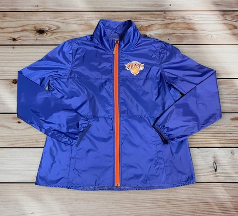 GIII Sports NBA New York Knicks Full Zip Wind Breaker Jacket Womens Large Cover