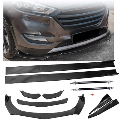 Front Bumper Splitter Spoiler Rear Lip For Hyundai Tucson Carbon Fiber Body Kits - Изображение 1 из 4