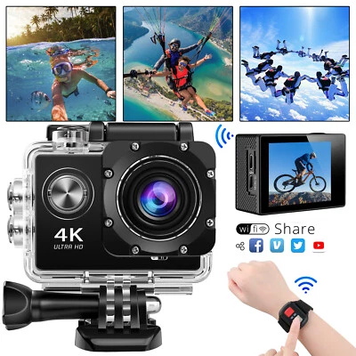 1080P 4K Ultra HD Sport Action WiFi Camera DVR DV EIS Waterproof 20MP Camcorder - Image 1 of 4