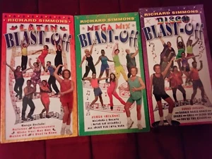 Richard Simmons - VHS Lot, Mega Mix, Disco, Latin Blast Off Brand New - Picture 1 of 2