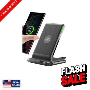Qi-Certified Wireless Charging Station with 15W Power and Sleep-Friendly Design - Photo 1 sur 10