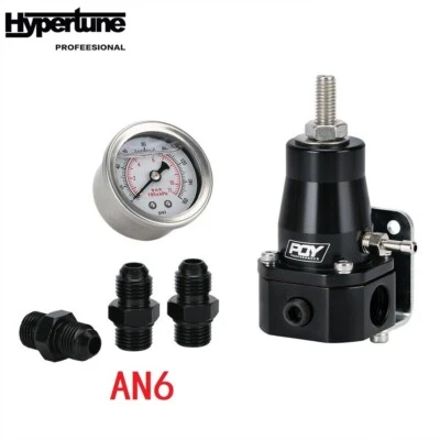 Kit regulador de presión de combustible EFI ajustable con accesorios de medidor de aceite AN6 30-70 PSI Foto 1 de 4
