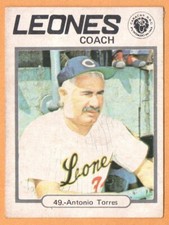 Venezuelan League Sticker 1977 - 1978 Antonio "Loco" Torres #49 Ptd In Venezuela