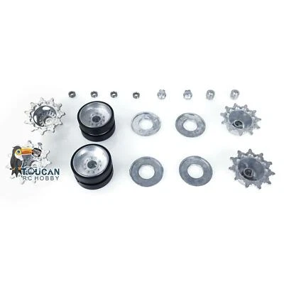 RC Tank Accessory Metal Sprockets Idler Wheels for 1/16 Heng Long US Abrams 3918 - Image 1 of 2