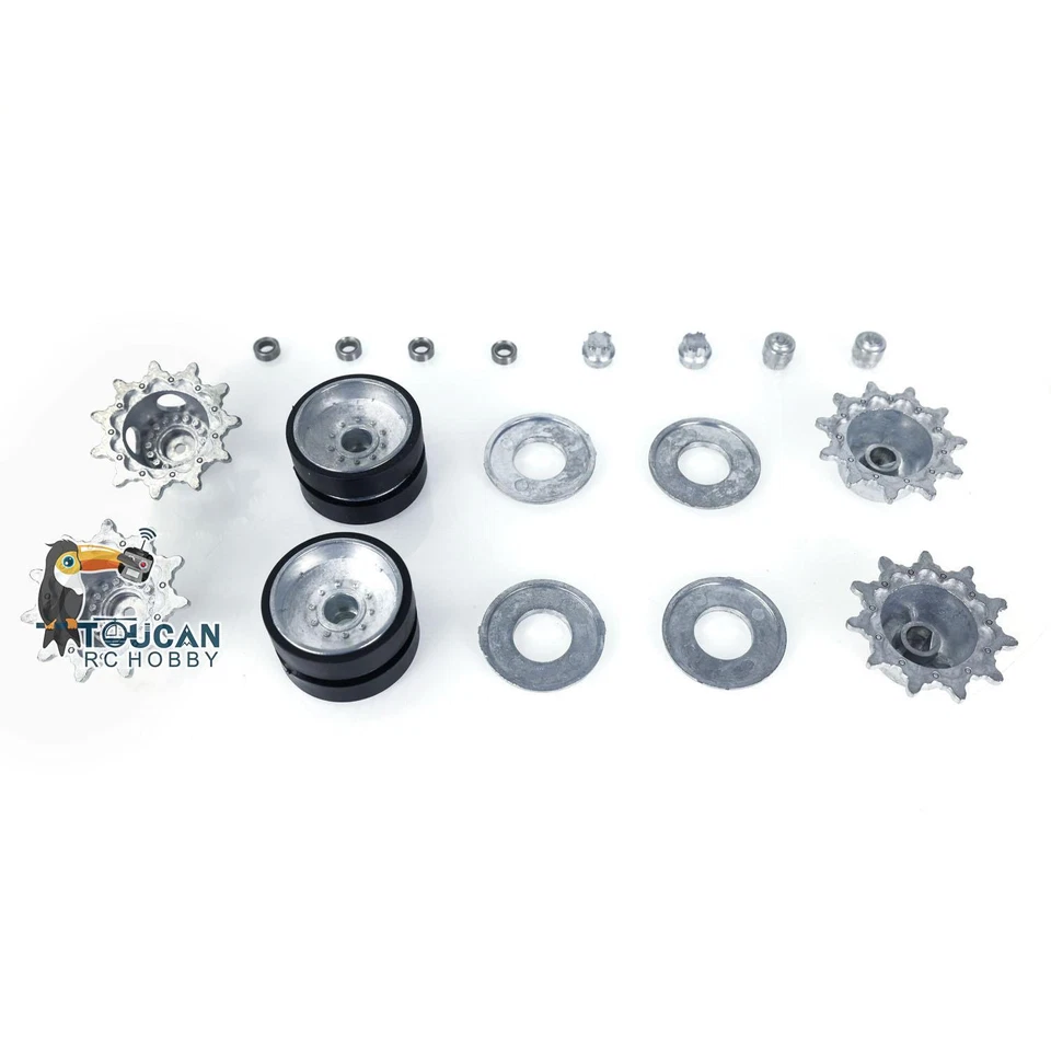 RC Tank Accessory Metal Sprockets Idler Wheels for 1/16 Heng Long US Abrams 3918 - Image 1 of 2