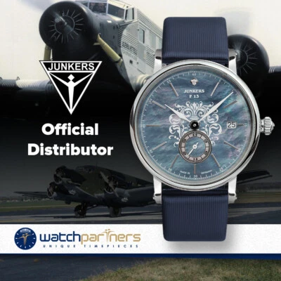 Junkers EXPEDITION 南美洲女士瑞士石英表 36 毫米蓝色表盘 6537-3 — 第 1/2 张图片