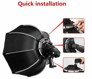 US 65cm Umbrella Softbox Portable Outdoor Octagon F Godox V860II TT600 TT685 - Picture 1 of 12