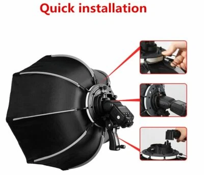 US 65cm Umbrella Softbox Portable Outdoor Octagon F Godox V860II TT600 TT685 - Image 1 of 4