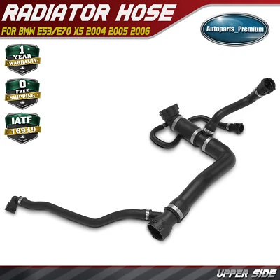 Manguera de radiador superior para BMW E53/E70 X5 2004 2005 2006 V8 4,4 L 4,8 L 17127526856 Foto 1 de 4