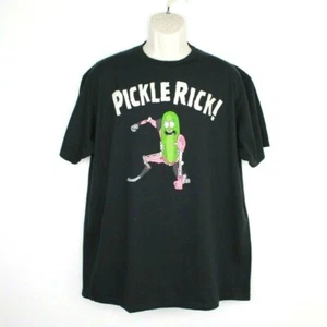 Rick and Morty Pickle Rick Adult T Shirt Mens Size XL Black Short Sleeve - Picture 1 of 4