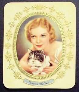 #164 Verna Hillie 1934 Garbaty Film Star Series 1 Embossed Cigarette Card