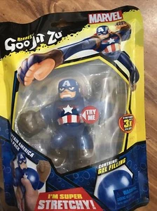 Heroes of Goo Jit Zu Captain America Marvel Super Stretchy Action Figure - Picture 1 of 3
