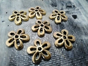 Aleación estilo tibetano, tapa de cuentas de oro antiguo, 11,5 x 2,5 mm, 50 piezas franqueo gratuito - Imagen 1 de 4