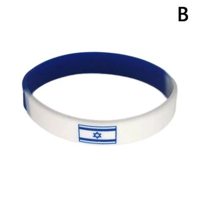 1-10x Silicona Bandera Israel Pulseras Goma Pulsera Recuerdo Brazalete Regalos Nuevo Foto 1 de 4