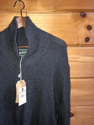Suéter Woolrich Gris Carbón Mezcla de Lana Acanalado Chal Cuello Para Hombre Talla L Nuevo Con Etiquetas Foto 1 de 4