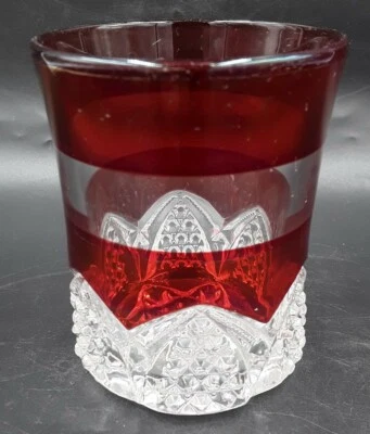 Tumbler EAPG Ruby Stained Duncan's Sons & Co No. 39 (OMN) 1897 AKA Button Arches - Image 1 of 4