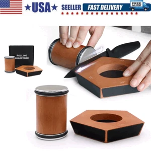 5-Sided Rolling Knife Sharpener Kit with Grinding Stone - Manual Kitchen Knife - Picture 1 of 13