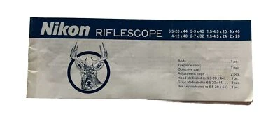 Nikon Rifle Scopes Owners Manual USA Vintage 18 Pages 8"x3" - Image 1 of 4