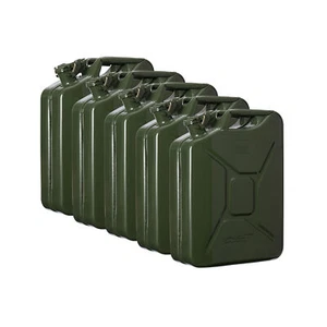 5x Oxid7® Metallkanister Metall Benzinkanister Kraftstoffkanister olivgrün 20 L - Bild 1 von 5