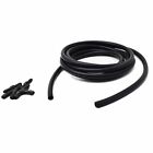 Black Rubber Windscreen Wiper Washer Jet Tube Pipe Hose 2m With Connectors Uk