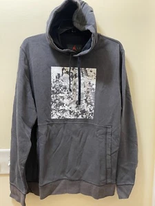 Jordan Air Hoodie Men's Size 2XL Gray Graphic Print Long Sleeve DH3280-010 S214 - Picture 1 of 8