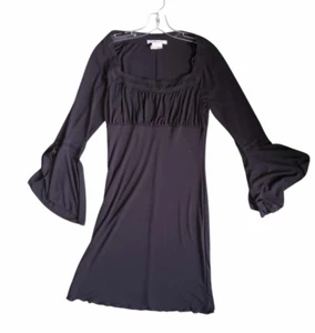 Vestido de Bruja Negro De Colección Para Mujer Mangas Campana Cintura Imperio M/L Hada Cachicho - Imagen 1 de 16