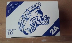 Größe 2A Original Jubiläum Clips 10er-Pack verzinkt 35 mm - 50 mm 1 3/8"" - 2"" NEU - Bild 1 von 1