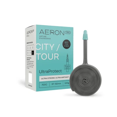 AERON Fahrrad Schlauch City/Tour UltraProtect 37-50 Presta Valve 42/700C
