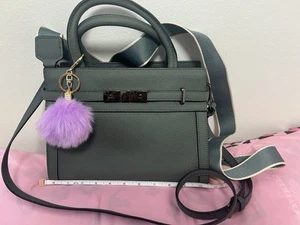 Women’s Genuine Leather Crossbody FashionInspired Luxury bag TealGrey+bagChar - Picture 1 of 6
