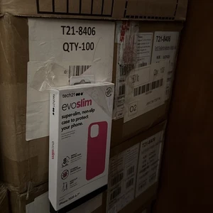 100 x Genuine Tech21 Pink EvoSlim Case Cover Apple iPhone 12 Pro Max - Picture 1 of 2