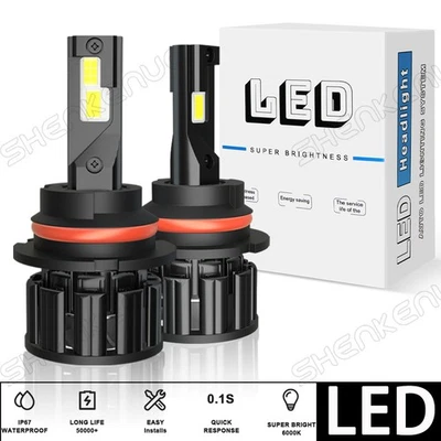 9007 LED Headlight Bulbs Kit Hi/Low Beam Bright for Nissan Frontier 2021-2024 - Image 1 of 4