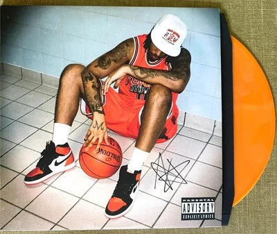AJ Tracey - Flu Game Signed Double Orange 12" Vinyl LP 2021 Autographed - Image 1 of 2