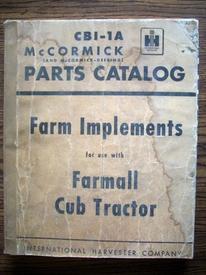 Manual de piezas de implementos agrícolas montados en cachorro IH Farmall Mccormick Foto 1 de 4