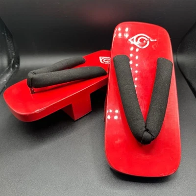 Sandalias Cosplay Zuecos Geta Rojo Naruto Talla 6 YRU Foto 1 de 4