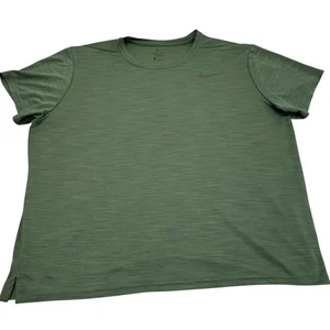 Camiseta deportiva Nike para hombre talla XXL Dri-Fit verde manga corta 100 % poliéster - Imagen 1 de 8