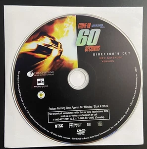 📀NEW GONE IN 60 SECONDS (2000) - DVD disc only in white paper sleeve / no case - Picture 1 of 1