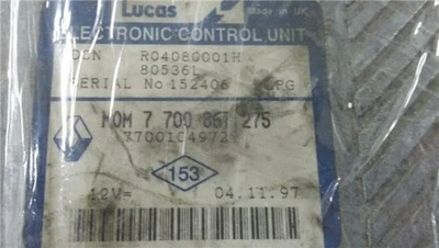 7700104972 centralina per RENAULT MEGANE I (BA0 1 ) 1.9 DT (B SA0K 109173 - Immagine 1 di 2