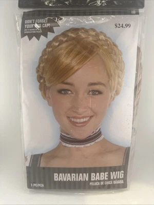 Peluca Oktoberfest Babarian Babe Trenza Adulto Talla Única Juegos con disfraces Accesorio de Halloween Foto 1 de 4