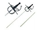 46.5" Renaissance Fencing Rapier Spiral Sword with Swept Hilt Guard