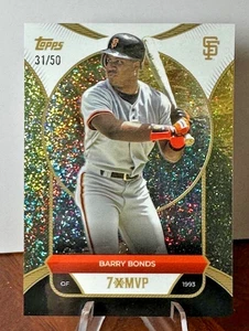 2024 Topps Welcome To The Club BARRY BONDS Gold Stardust Foil /50 - Picture 1 of 2