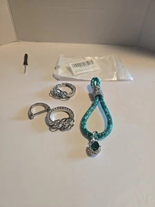 Crystal Bling Car Keychain,Women Glitter Rhinestone Keychain Ring Strap Keychain - Picture 1 of 1